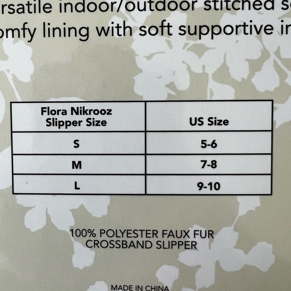 Nwt Flora by Flora Nikrooz cross band faux fur fluffy slippers in multiple sizes - Picture 4 of 8